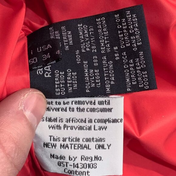 Add Red Down Filled Puffer Bomber Jacket - Picture 8 of 10